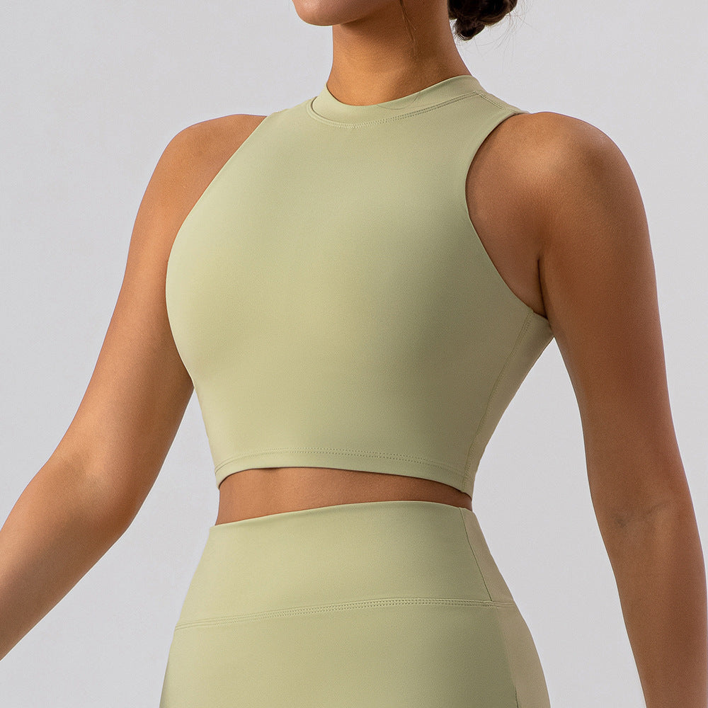 Beauty Back Half Turtleneck Sport Waistcoat For Women