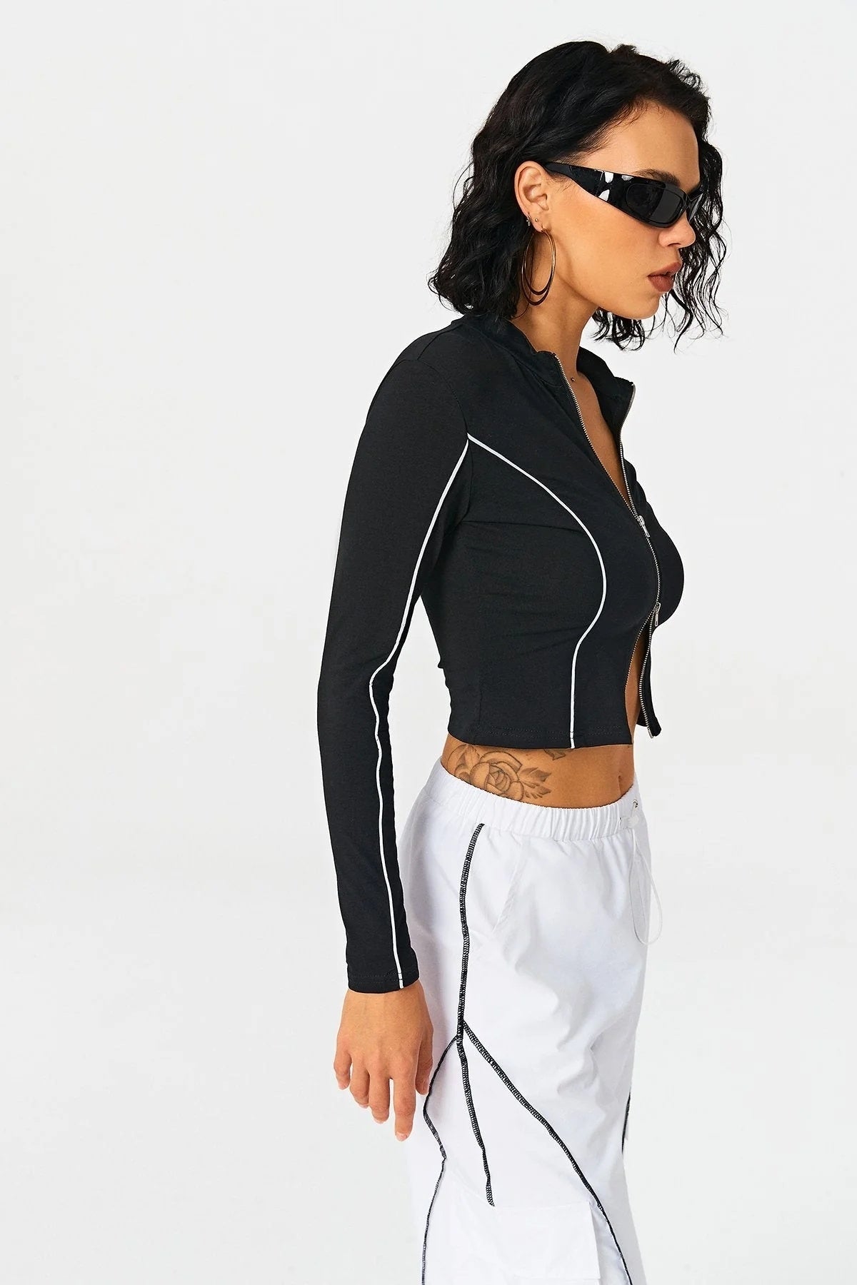 Women's Knitted Tops | Standing Collar Tops | shopverse