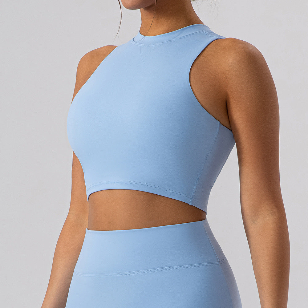 Beauty Back Half Turtleneck Sport Waistcoat For Women