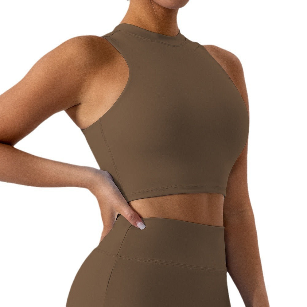Beauty Back Half Turtleneck Sport Waistcoat For Women